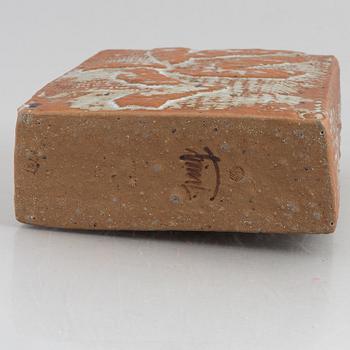 Finn Lynggaard, a stoneware vase, Denmark, signed.