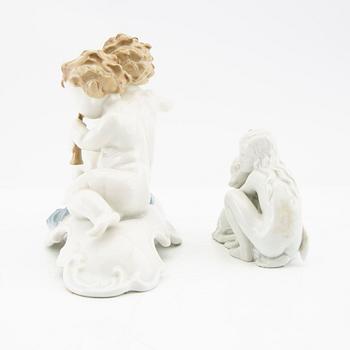 Figurines 5 pcs Hutchenreuther/Rosenthal/Rörstrand mid-20th century porcelain.