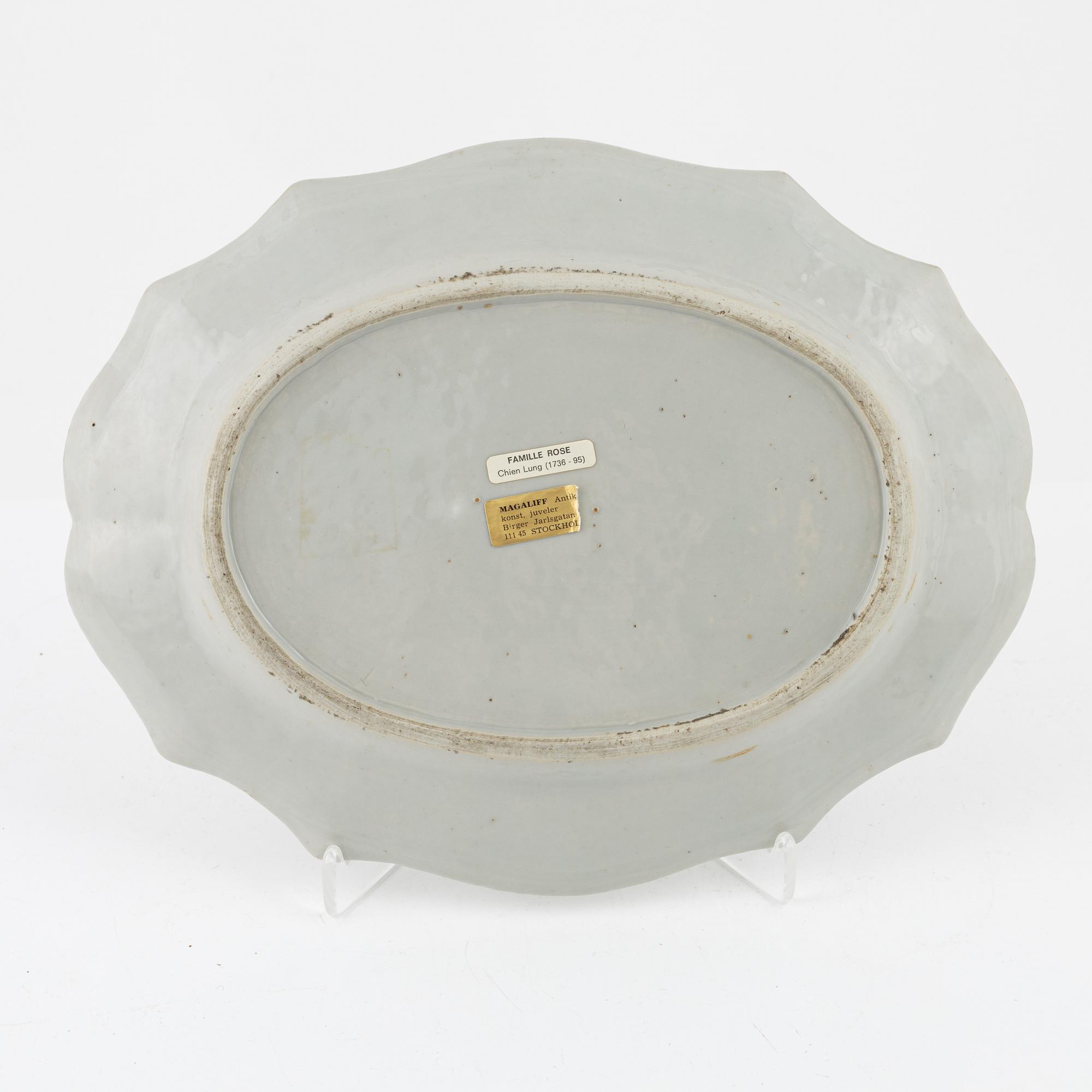 Fat, kompaniporslin, Kina, Qingdynastin, Qianlong (1736-95).