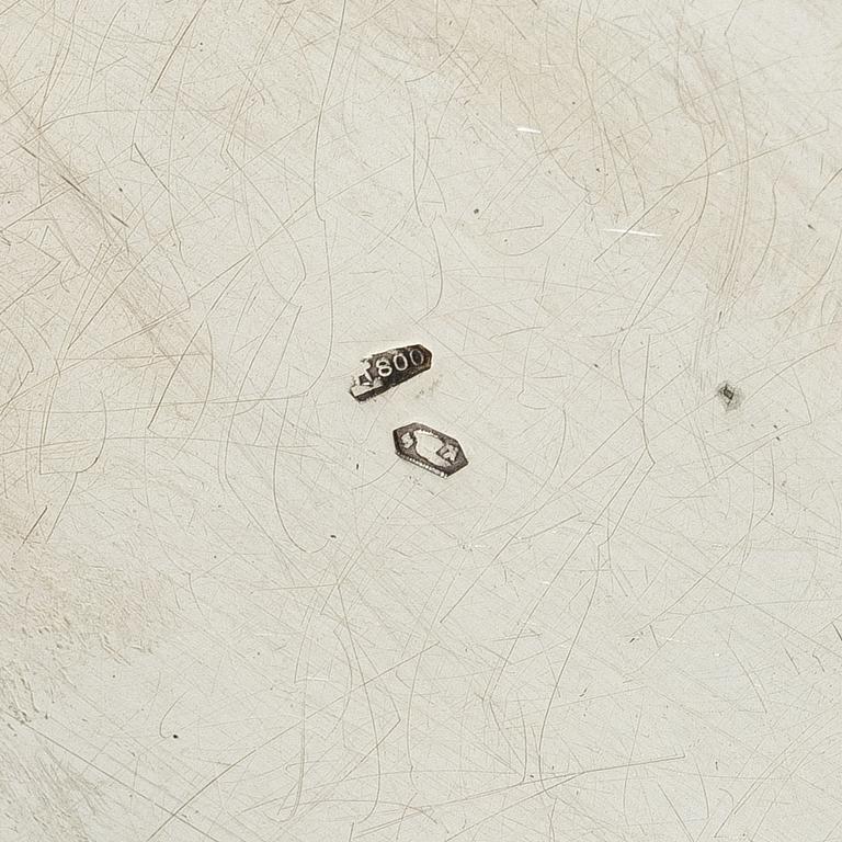 Three silver boxes with lid, Central Europe 18th/19th century.