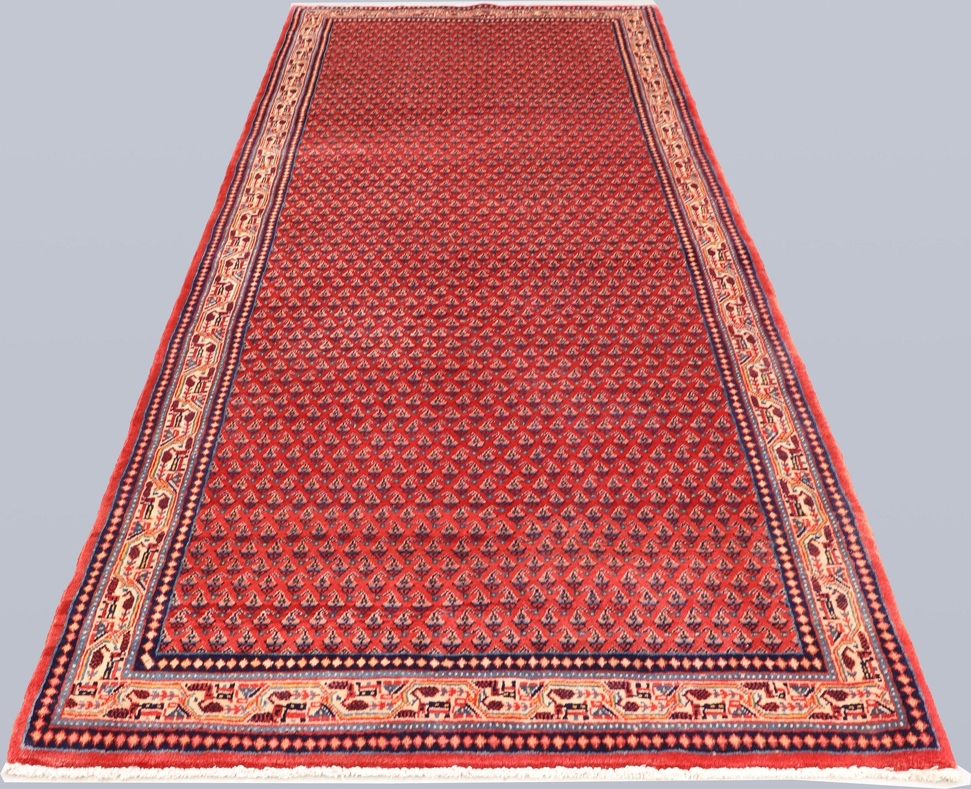 Gallerimatta, Sarouk, ca 315 x 113 cm.