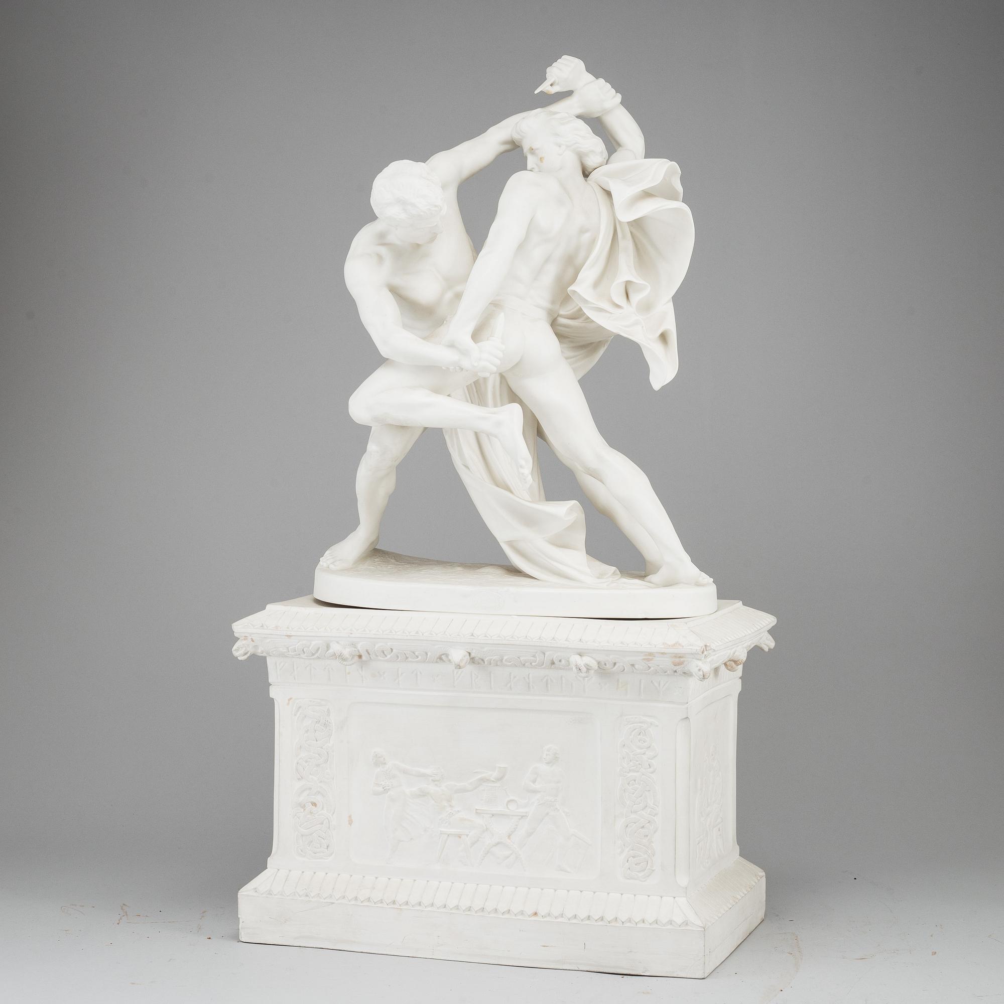 JOHAN PETER MOLIN, after. A porcealin sculpture from Gustavsberg.