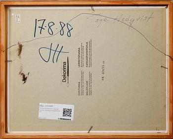 TAGE HEDQVIST, olja på pannå, monogramsignerad.