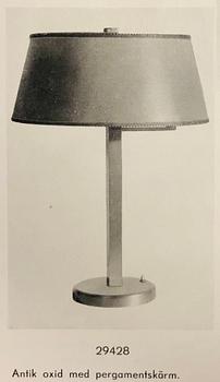 Erik Tidstrand, bordslampa, modell "29428", Nordiska Kompaniet 1930-tal.