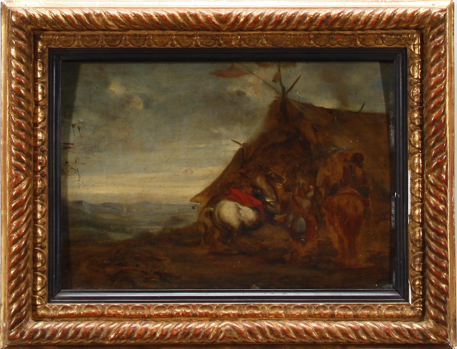 PIETER WOUWERMAN, hans art. Olja på pannå.