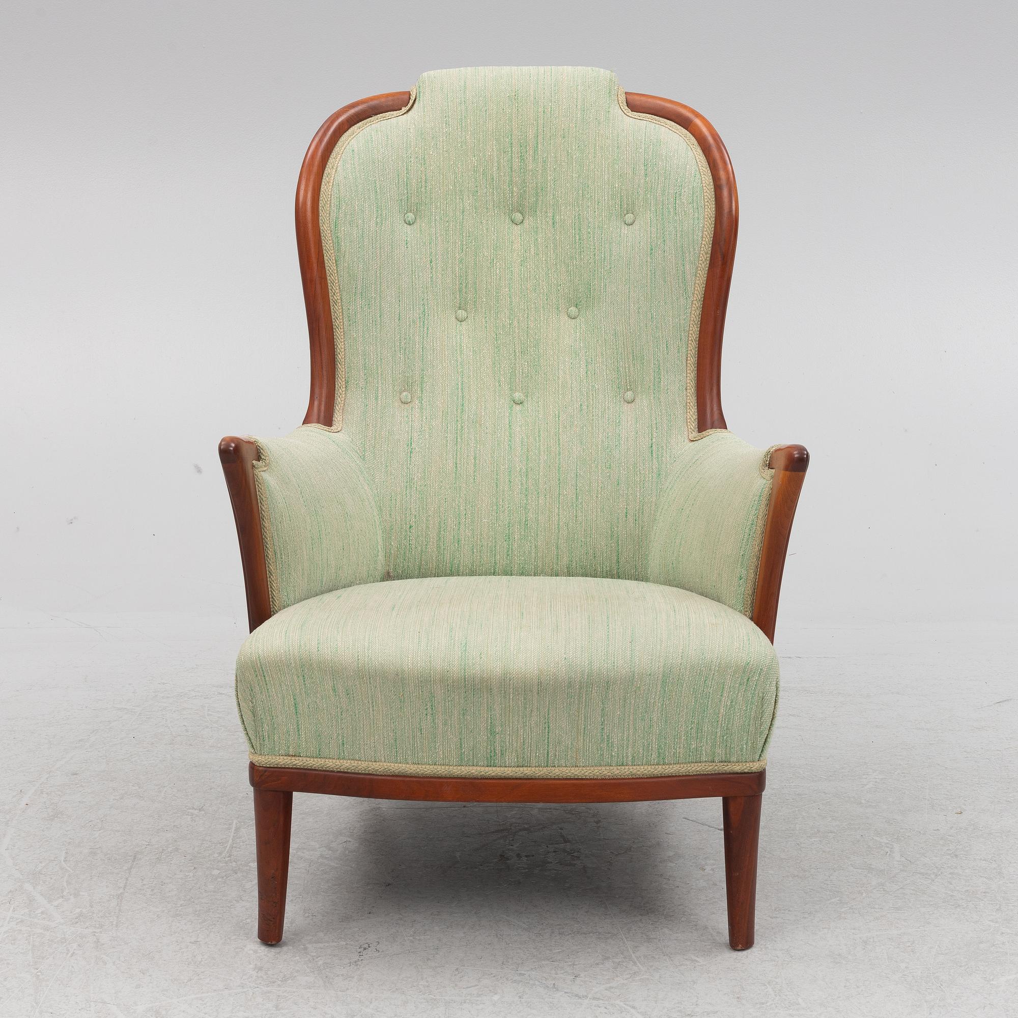 Carl Malmsten, fåtölj, "Vår fru", OH Sjögren, Tranås 1900-talets andra hälft.