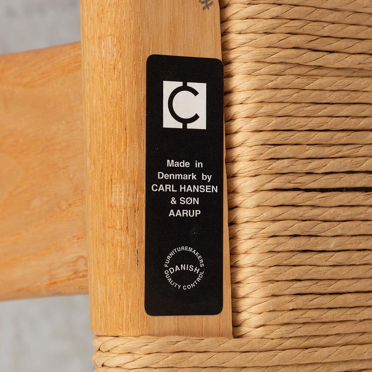 Hans J. Wegner, stolar, 6 st, "Y-stolen" modell CH-24, Carl Hansen & Søn, Danmark.