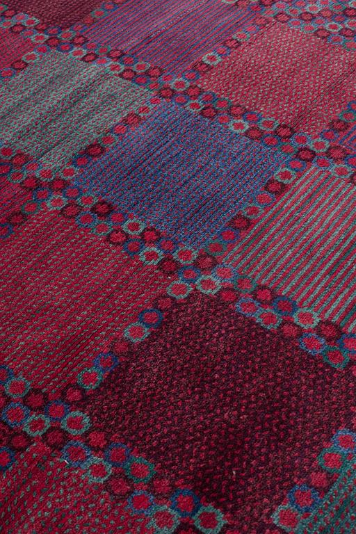 Barbro Nilsson, A CARPET, "Rödingen", knotted pile, ca 316,5 x 255 cm, signed AB MMF BN.