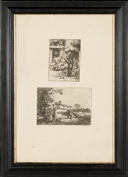 Adriaen van Ostade, two etchings.