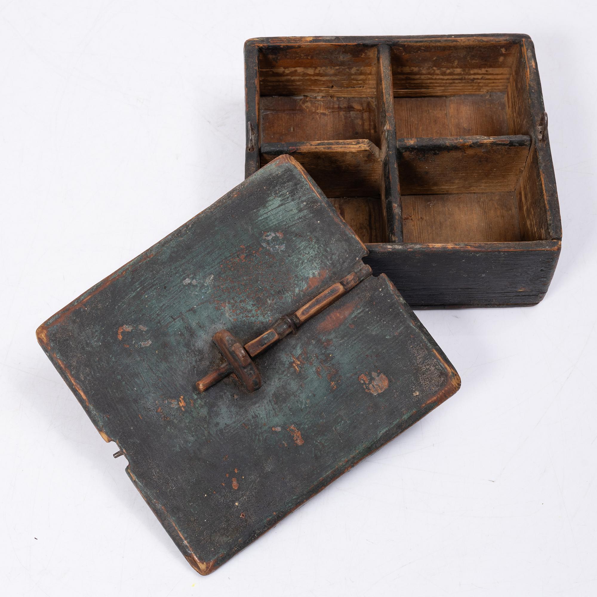 Askar, tre st, allmoge, 1800-tal.