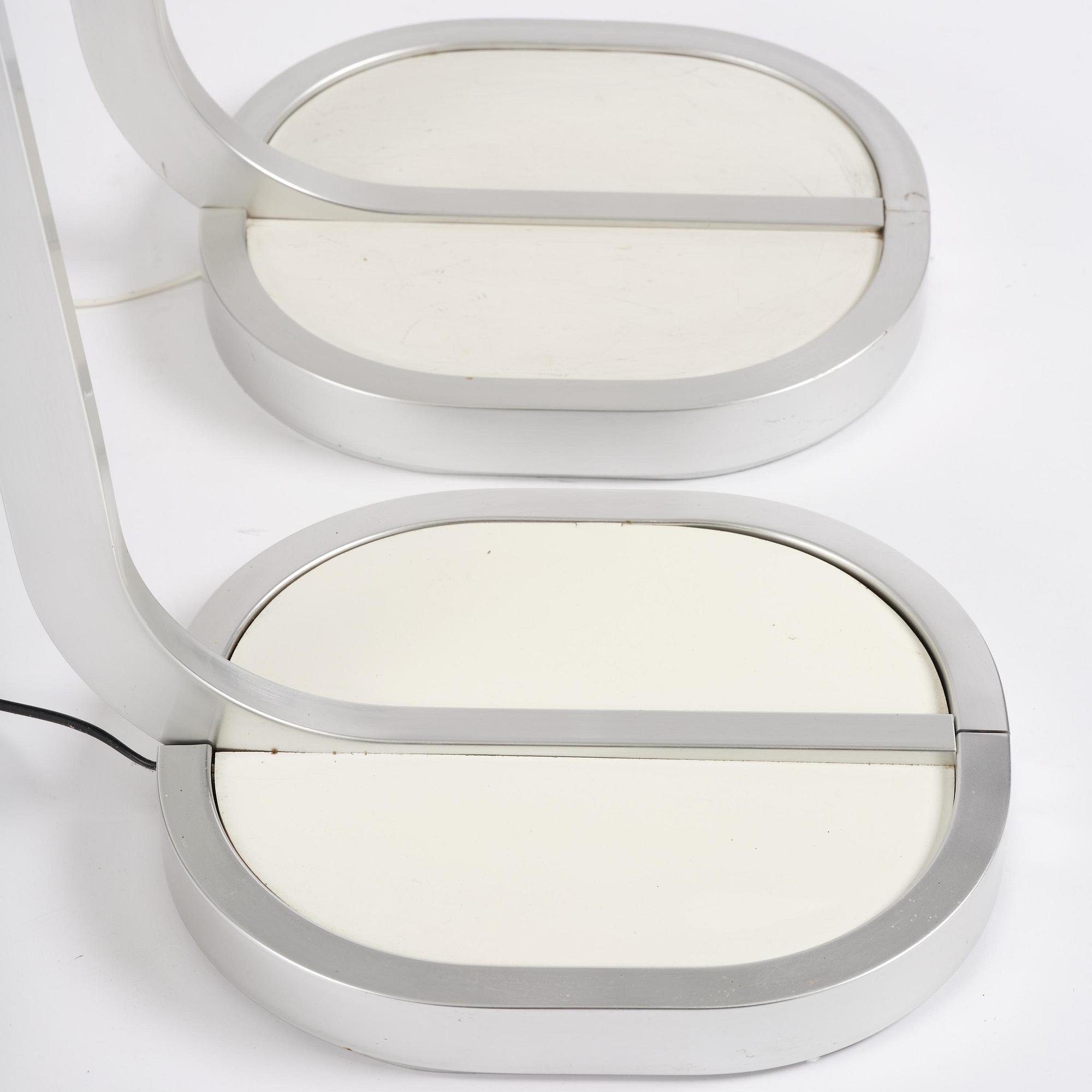 Jan Ekselius, a pair of "Accent" floor lamps, Orrefors, 1970s.