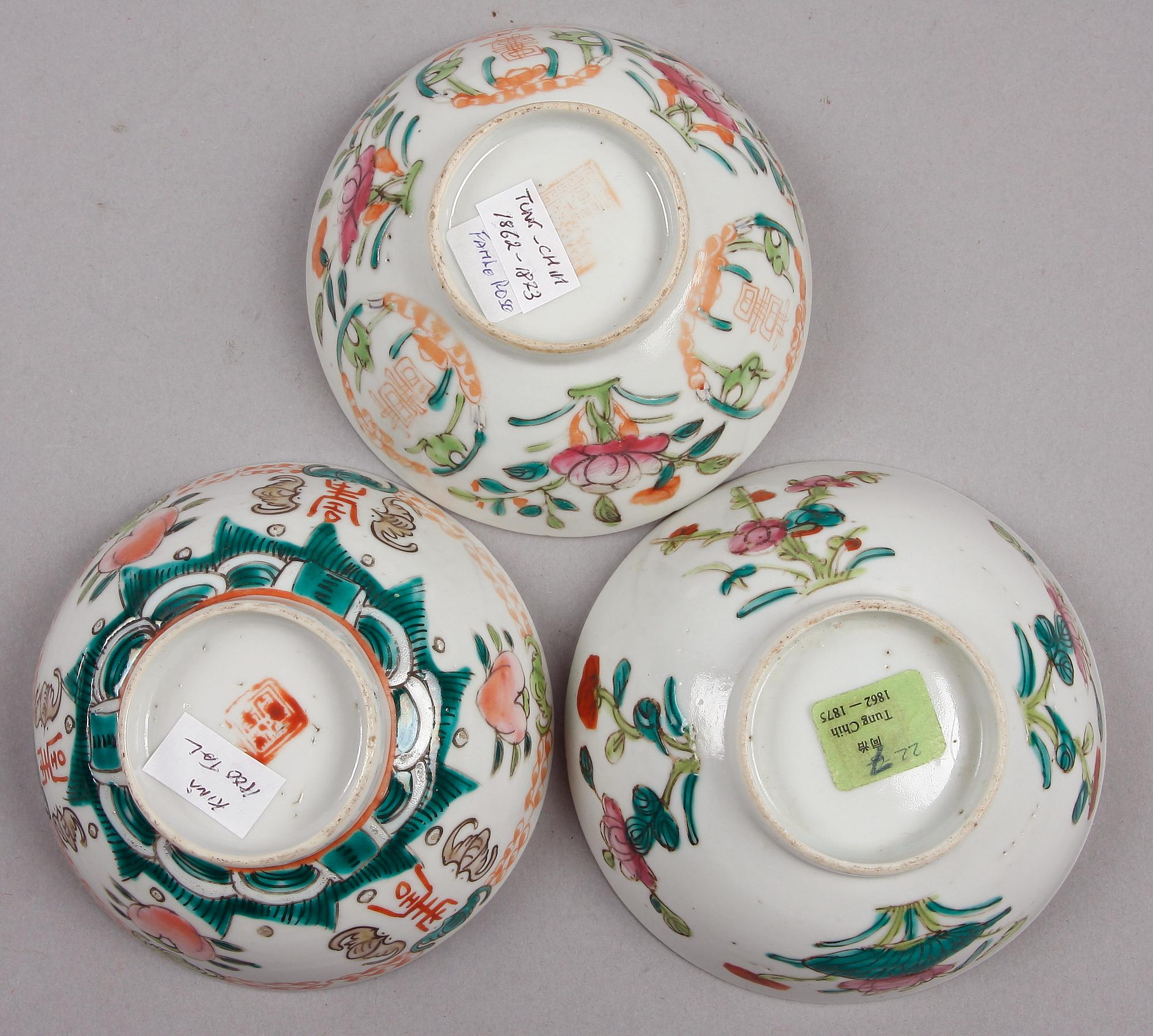 SKÅLAR, 6 st, porslin, Kina, 1800-tal.