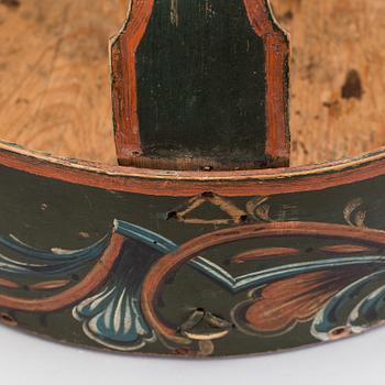 A painted folk art basket Berdalen Norway dated 1819.