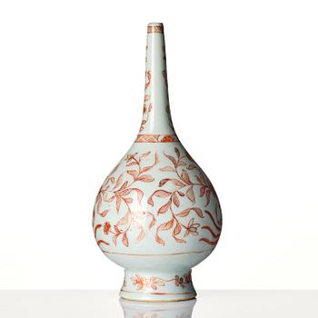 A set of three iron-red decorated water droppers, Qing dynasty, Kangxi (1662-1722).