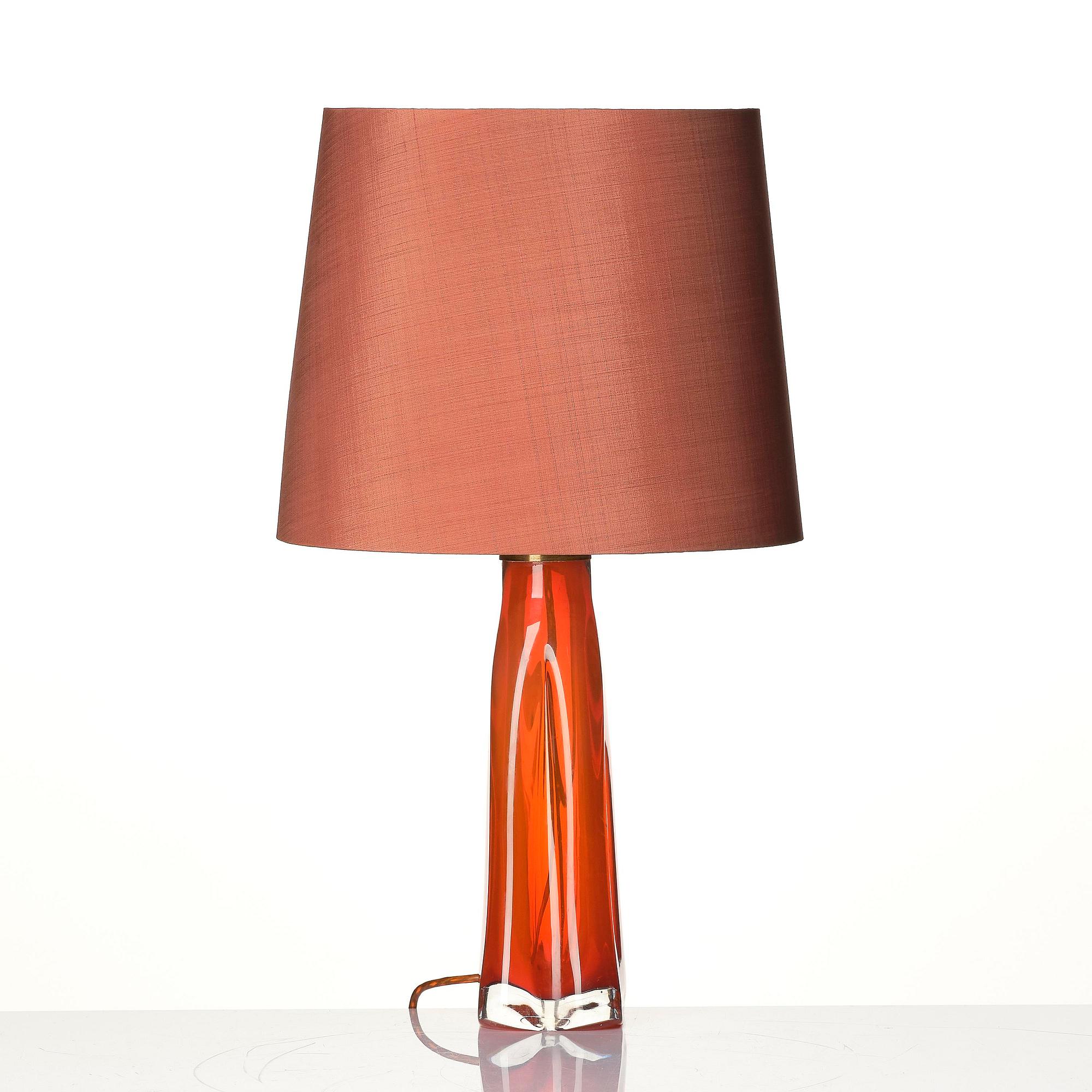 Carl Fagerlund, bordslampa, "RD 1323", Orrefors, 1950-60-tal.