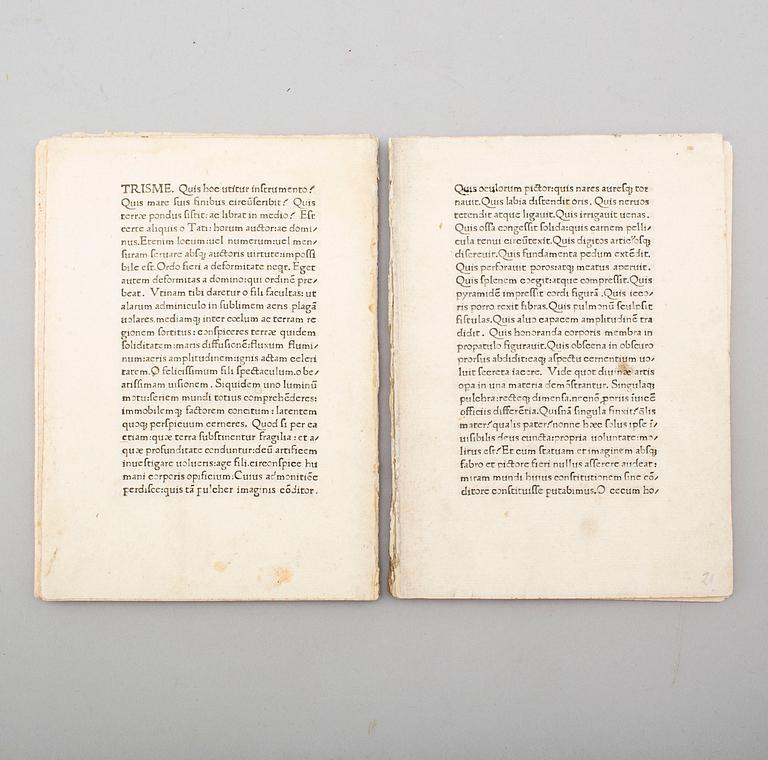 BOOK, Incunable, Treviso 1471.