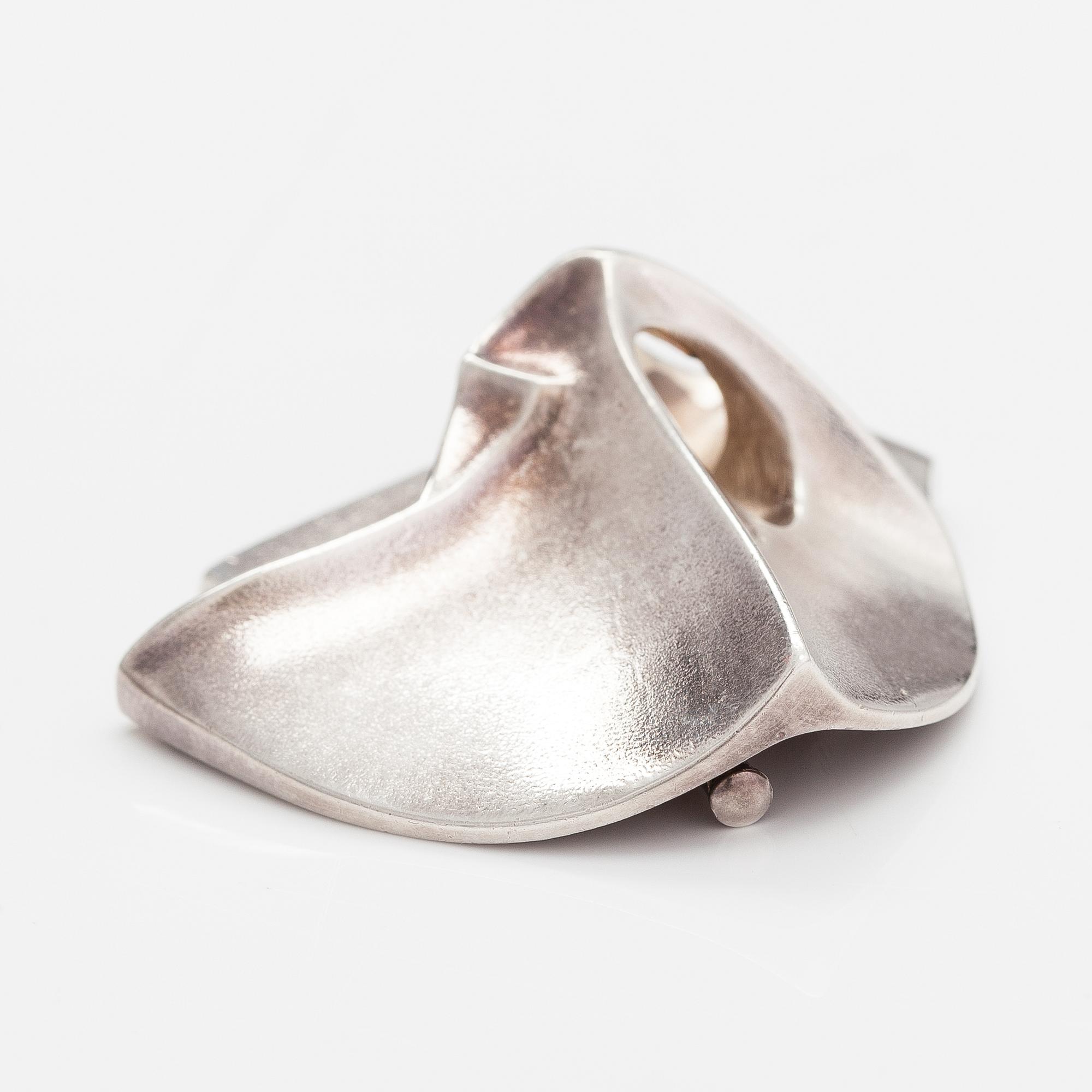 Björn Weckström, Brosch "Labyrinth", sterlingsilver. Lapponia 1979.