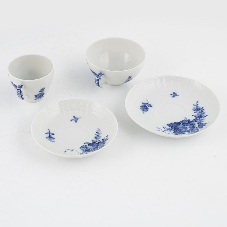 A 40-piece 'Blå blomst' porcelain coffee service, Royal Copenhagen, Denmark.