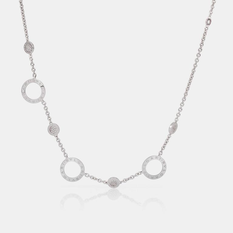 A Bulgari diamond necklace.