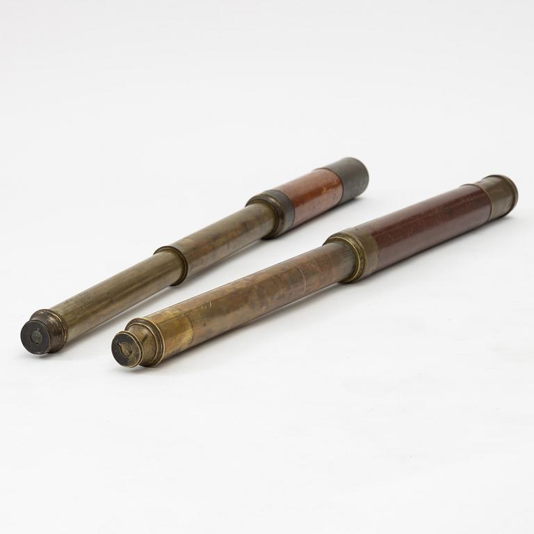 Two telescopes 18th/19th century.