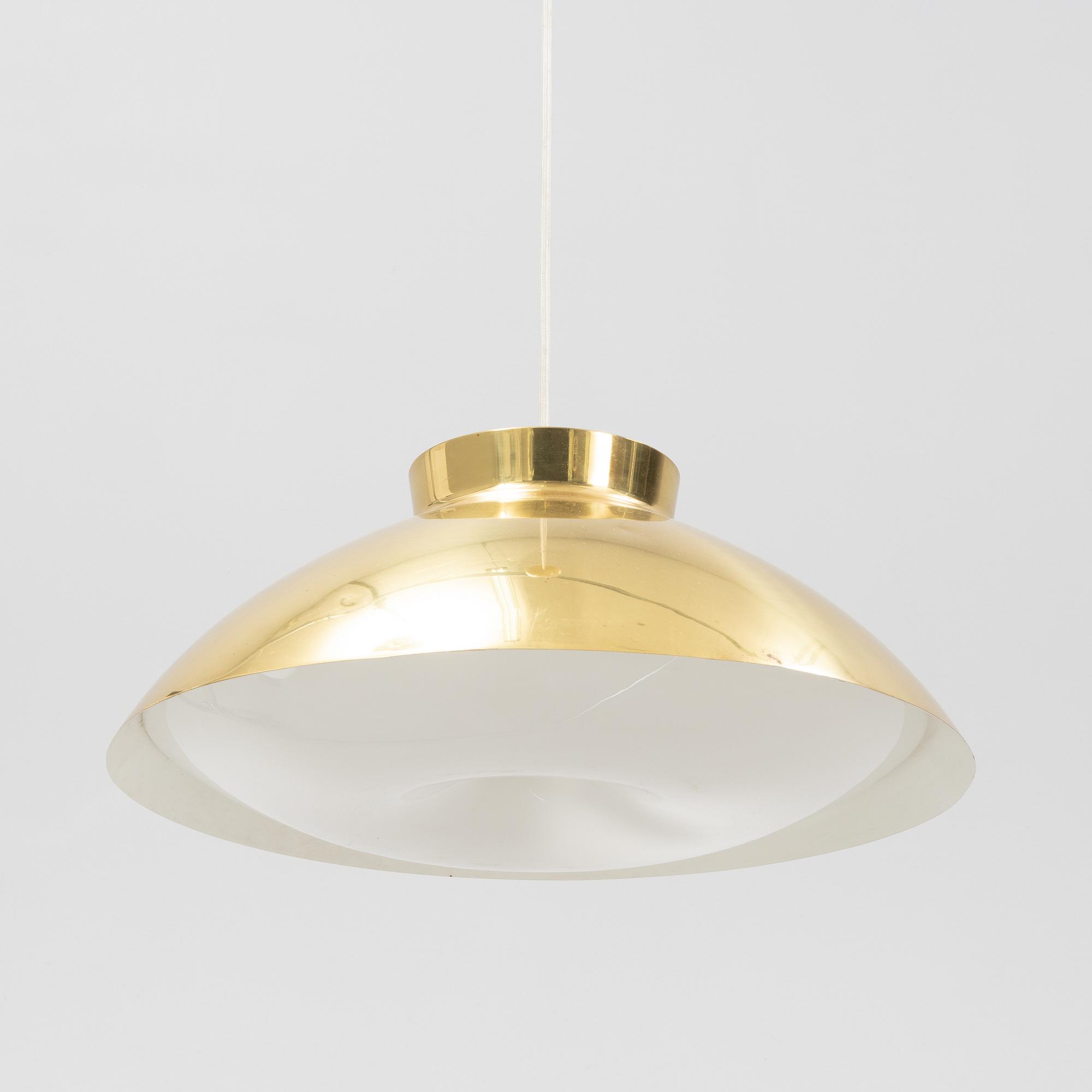 Lisa Johansson-Pape, a brass ceiling light from Stockmann Orno, Finland.