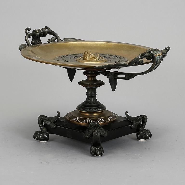 TAZZA, brons och onyx. Empirestil, 1800-talets slut.
