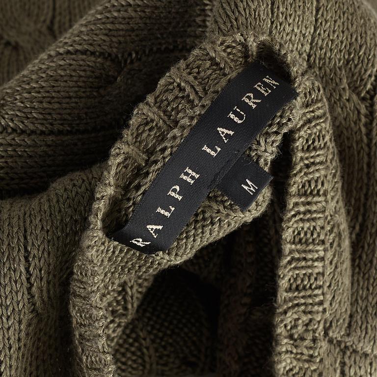 A knitten dress with long cardigan by Ralph Lauren.