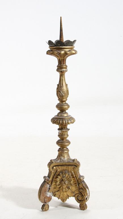 GOLVLJUSSTAKE. Trä. Barockstil. 1800/1900-tal.