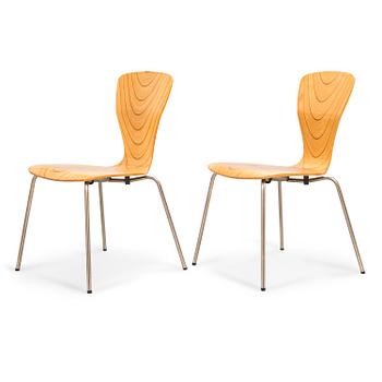 Tapio Wirkkala, two mid-20th century 'Nikke' chairs for Asko Finland.