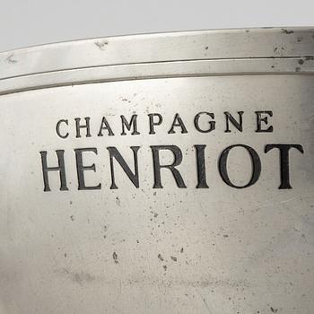 A pewter champagne cooler, Henriot, France.