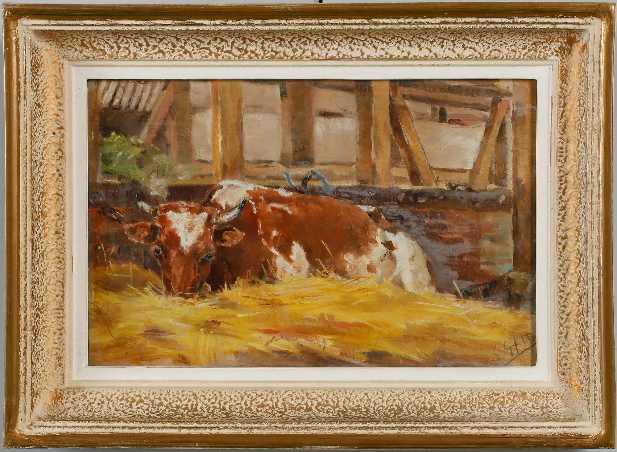 SIGRID GRANFELT, olja på pannå, signerad.