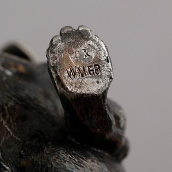 FIGUR, vitmetall, WMF, omkring år 1900.