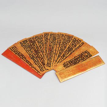 A Thai/Burmese prayer book/Suttra, circa 1900.