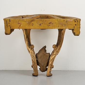 Konsolbord, troligen Danmark, 1700-talets andra hälft, Rokoko.