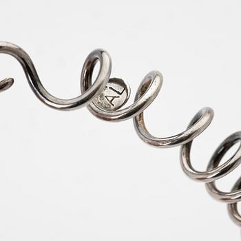 Necklace and Bracelet, Sterling Silver.