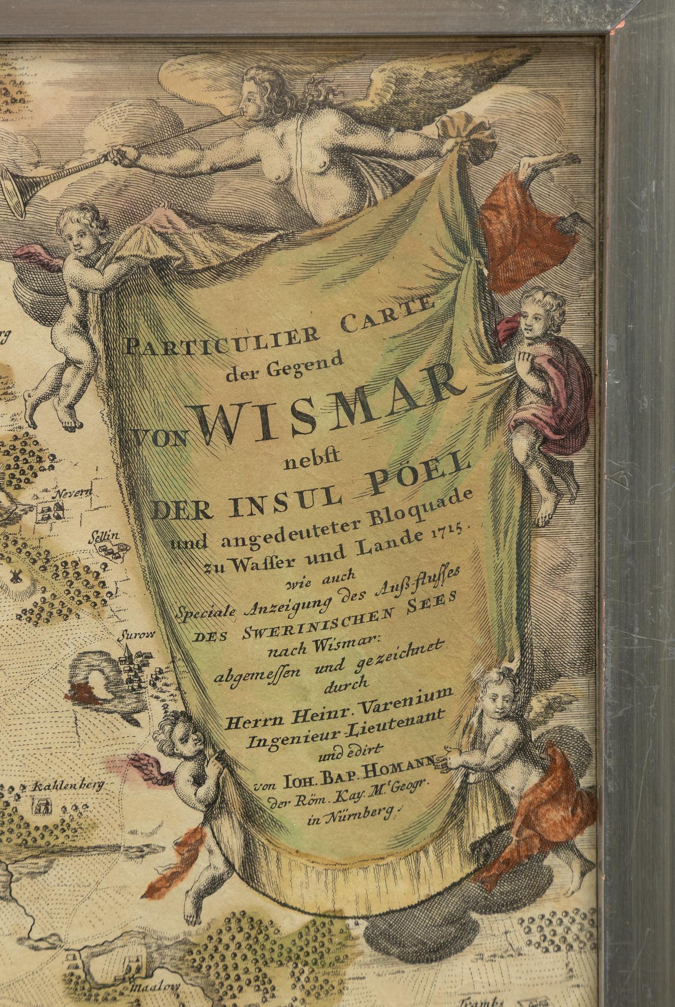 Johann Baptist Homann, "Particulier carte der Gegend von Wismar".