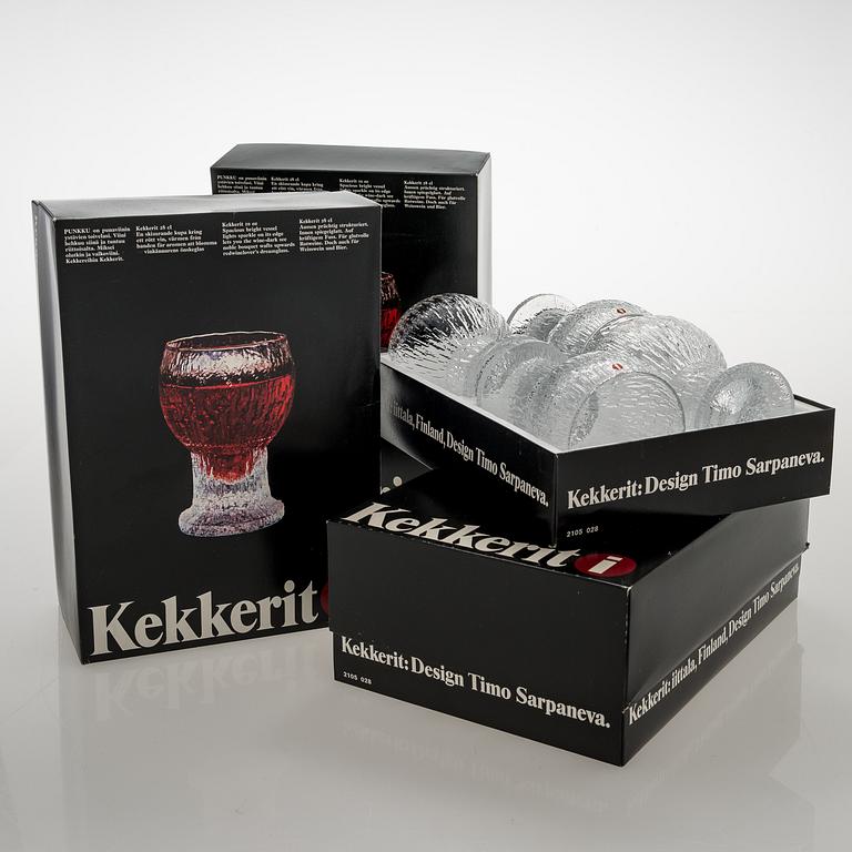 TIMO SARPANEVA, set of 12 'Punkku' drinking glasses from Kekkerit (Party) series for Iittala.