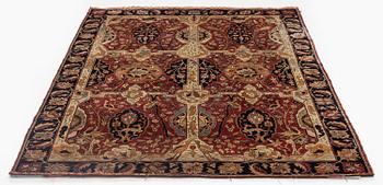 An antique Anatolian silk rug, c. 183 x 120 cm.