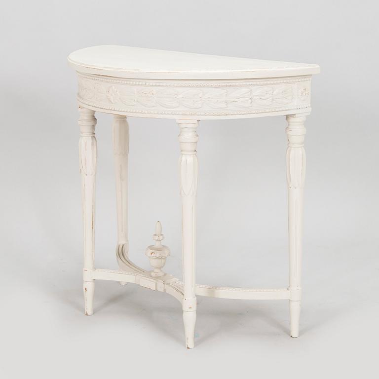 A late Gustavian style console table, 19th/20th century.