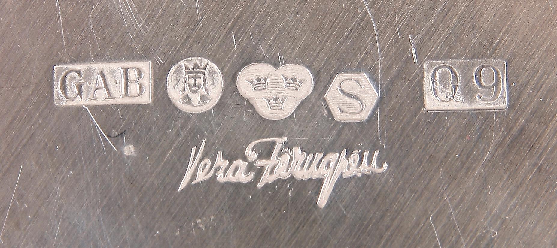 VASER, 2 st. silver. Vera Ferngren 1966 samt 1968.