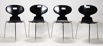 STOLAR, 4 st. "Myran" Arne Jacobsen för Fritz Hansen.