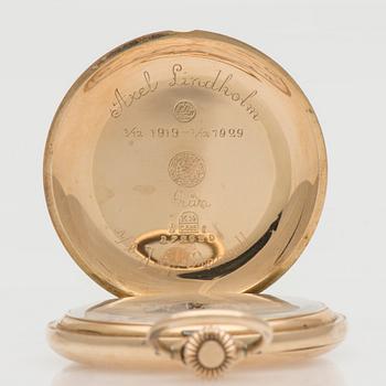 TASKUKELLO, Zenith, umpikuorinen, 14K kultaa, 1900-luvun alku.