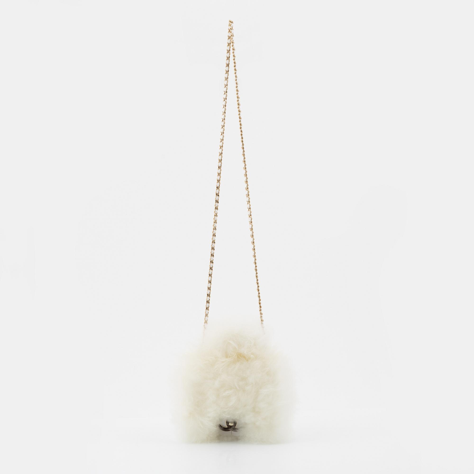 Chanel, "Metiers D'Art Paris Hamburg Shearling Sheepskin Top Handle Bag".