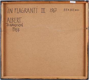 ALBERT JOHANSSON, olja och collage på pannå. Sign och dat 1967.
