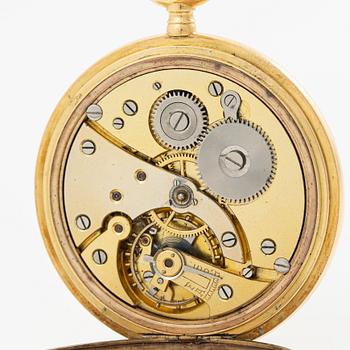 Fickur, 18k guld, savonett, 53 mm.