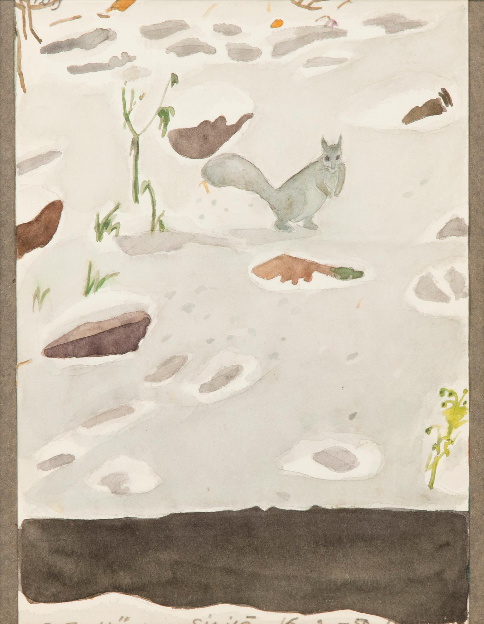 Greta Hällfors-sipilä, Orava talvimaisemassa.