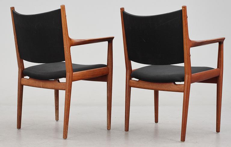 KARMSTOLAR, ett par, Hans Wegner "JH-713", Johannes Hansen Möbelsnedkeri, Danmark, 1900-talets andra hälft.