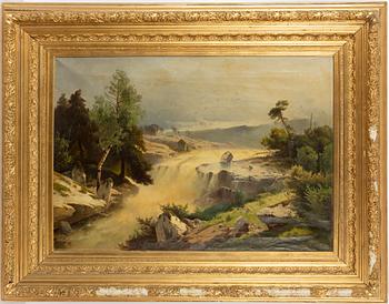 Unknown artist, 19th century, Waterfall.