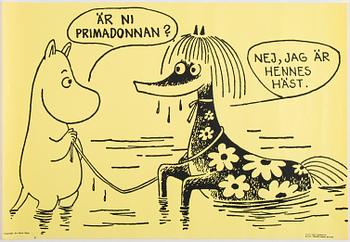 Tove Jansson, six Moomin posters from Bull's Presstjänst, Art Work Shop, 1960's.