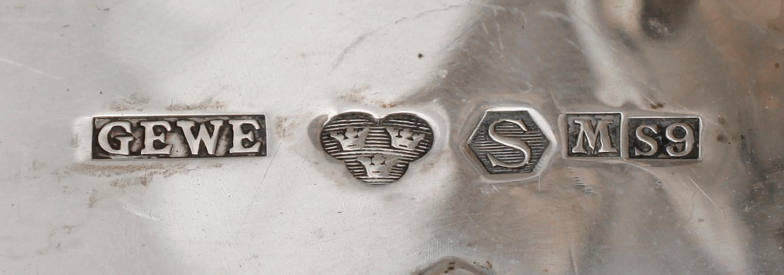 KAFFESERVIS, 4 delar, silver, Gewe, Stockholm 1970-tal. Vikt ca 1293 g.